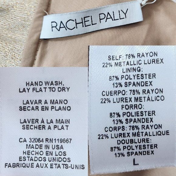 Rachel Pally Wide Leg Swtr Jumpsuit Rachel Pally Sweater Jumpsuit Gold Size L - Picture 8 of 16